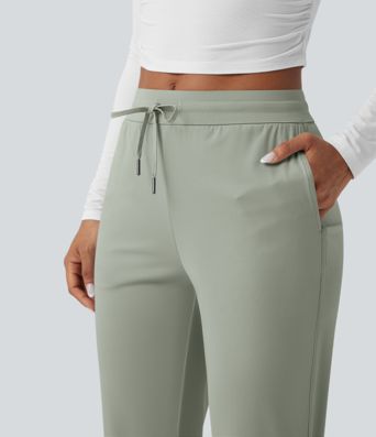 Golf-Hose mit mittelhohem Bund, Seitentaschen und schmal zulaufendem Bein - schnelltrocknend, UPF40+