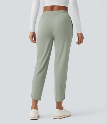 Golf-Hose mit mittelhohem Bund, Seitentaschen und schmal zulaufendem Bein - schnelltrocknend, UPF40+