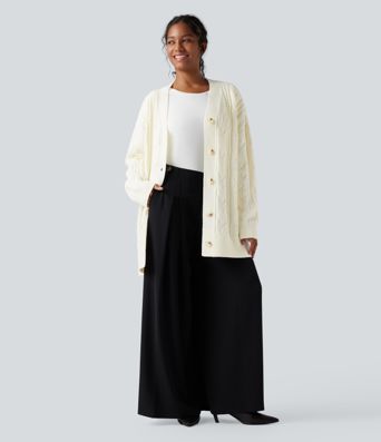 V Neck Long Sleeve Casual Cardigan
