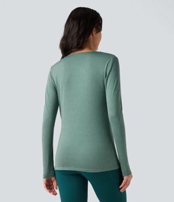Cowl Neck Long Sleeve Running Sports Top