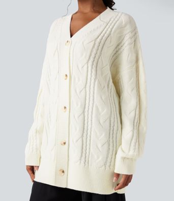 V Neck Long Sleeve Casual Cardigan