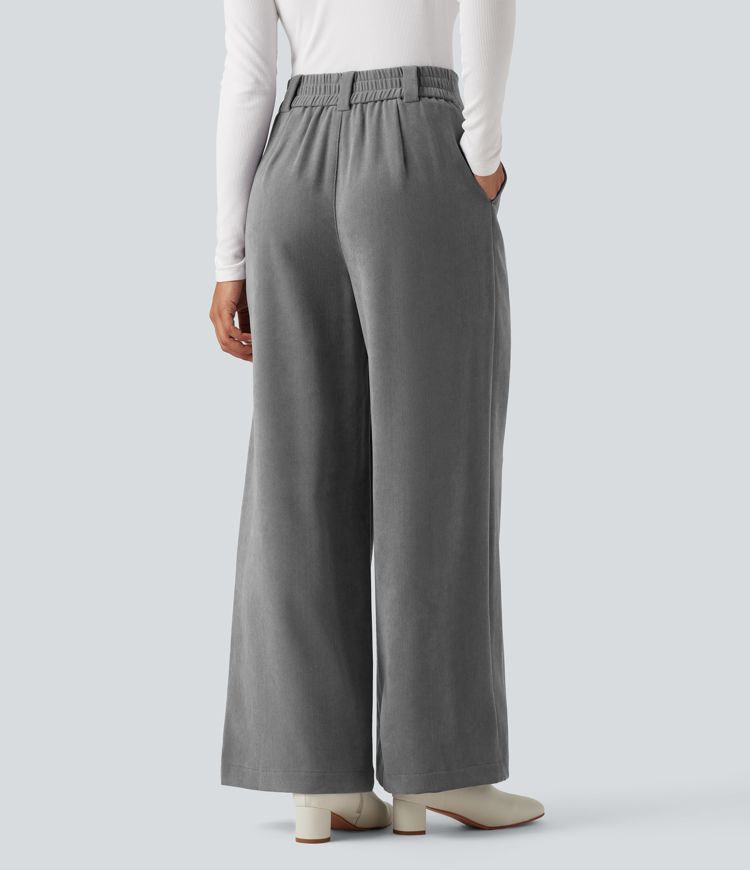 High Waisted Work Baggy Pants with Pockets