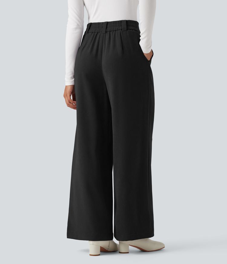 High Waisted Work Baggy Pants with Pockets
