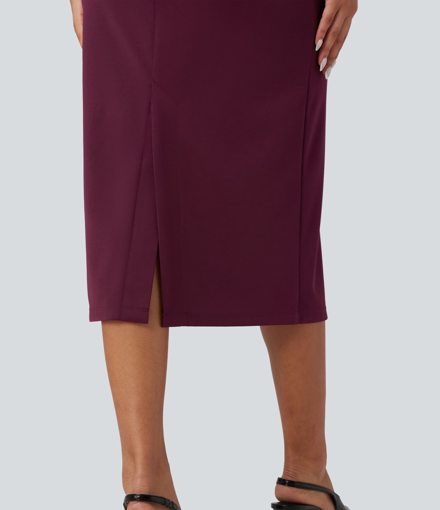 Square Neck Sleeveless Bodycon Midi Casual Dress