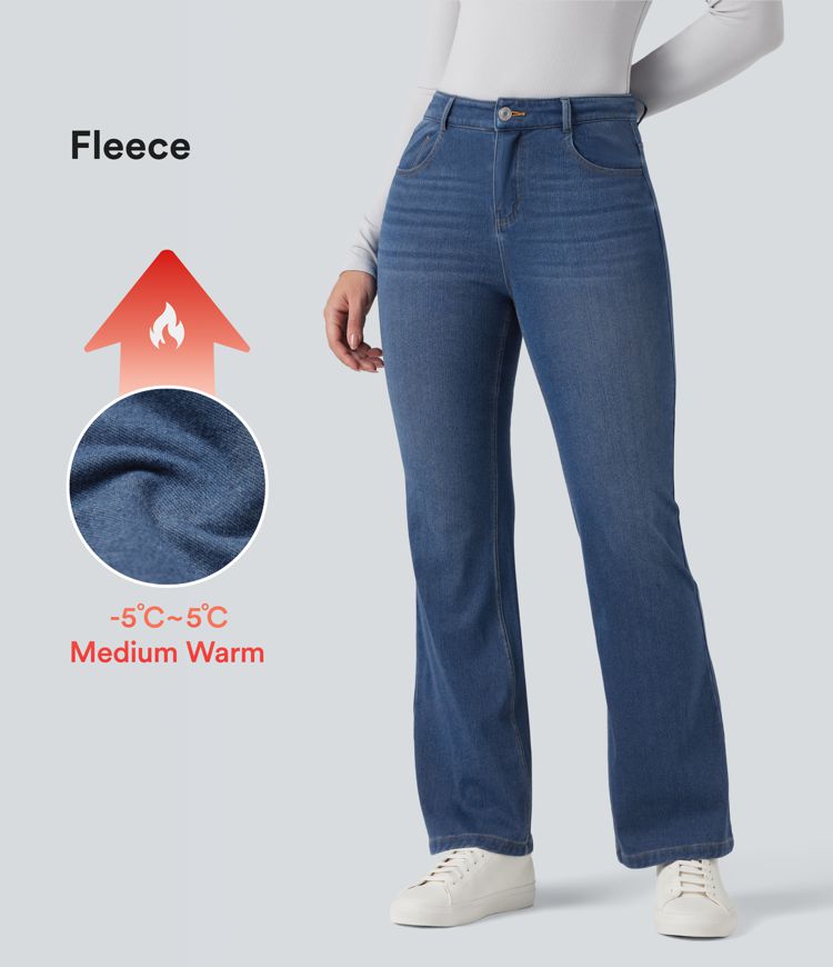Jean évasé polaire Halara Flex™ taille mi-haute avec poches