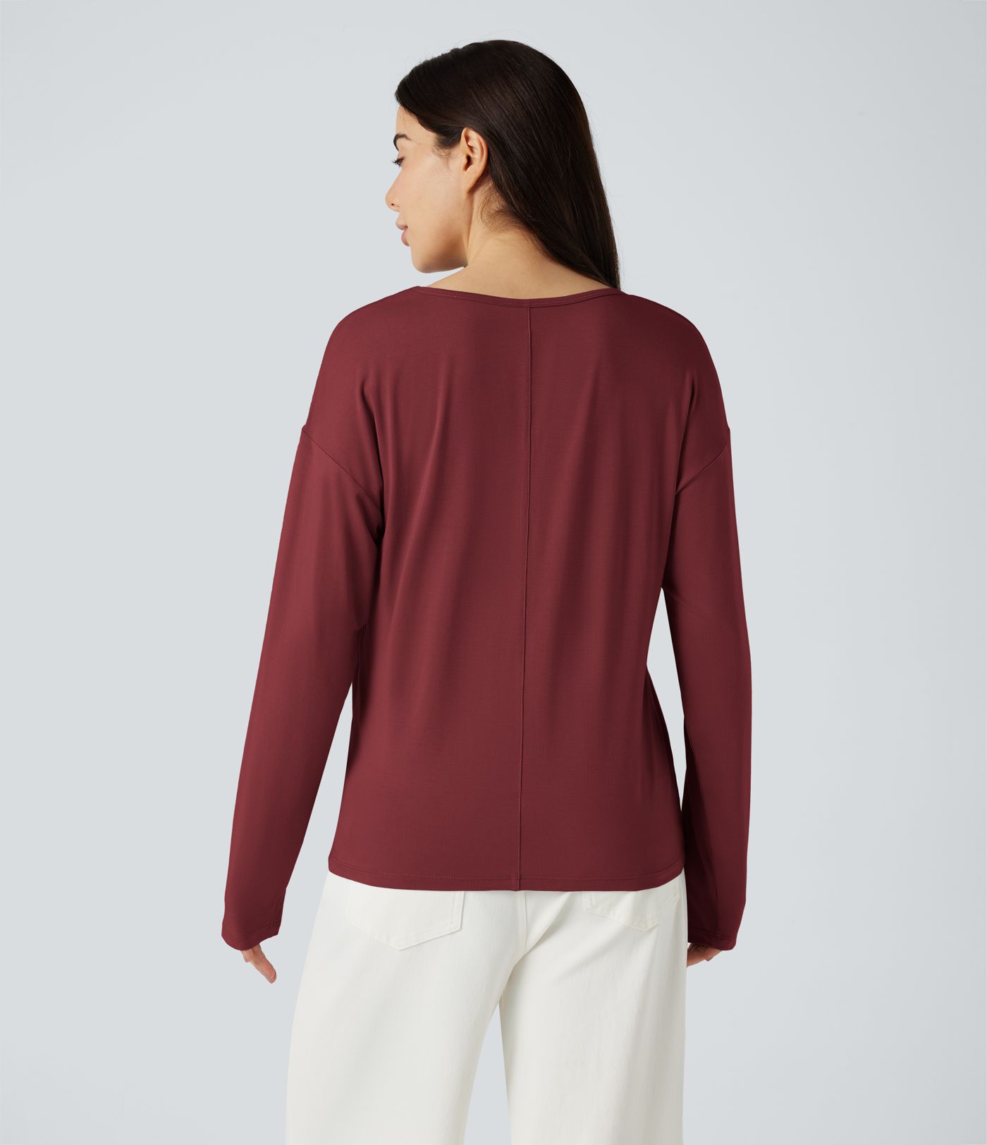 V-neck Long Sleeve Casual Top