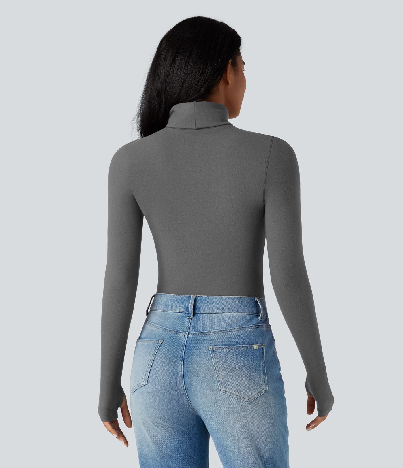 Halara HeatCore Turtleneck Long Sleeve Thumb Hole Casual Warming Top