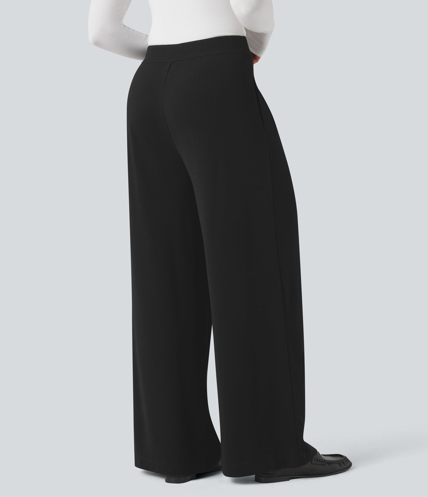 Halara Flex™ High Waisted Waffle Work Baggy Pants with Pockets