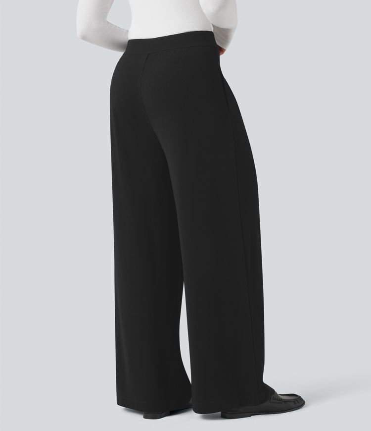 Halara Flex™ High Waisted Waffle Work Baggy Pants with Pockets