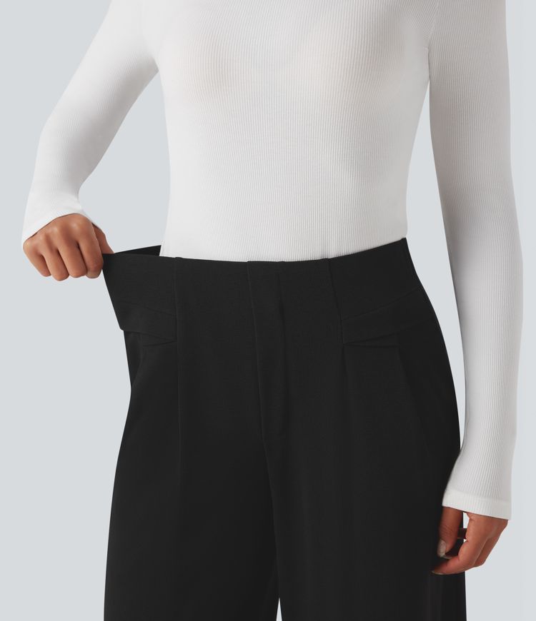 Halara Flex™ High Waisted Waffle Work Baggy Pants with Pockets