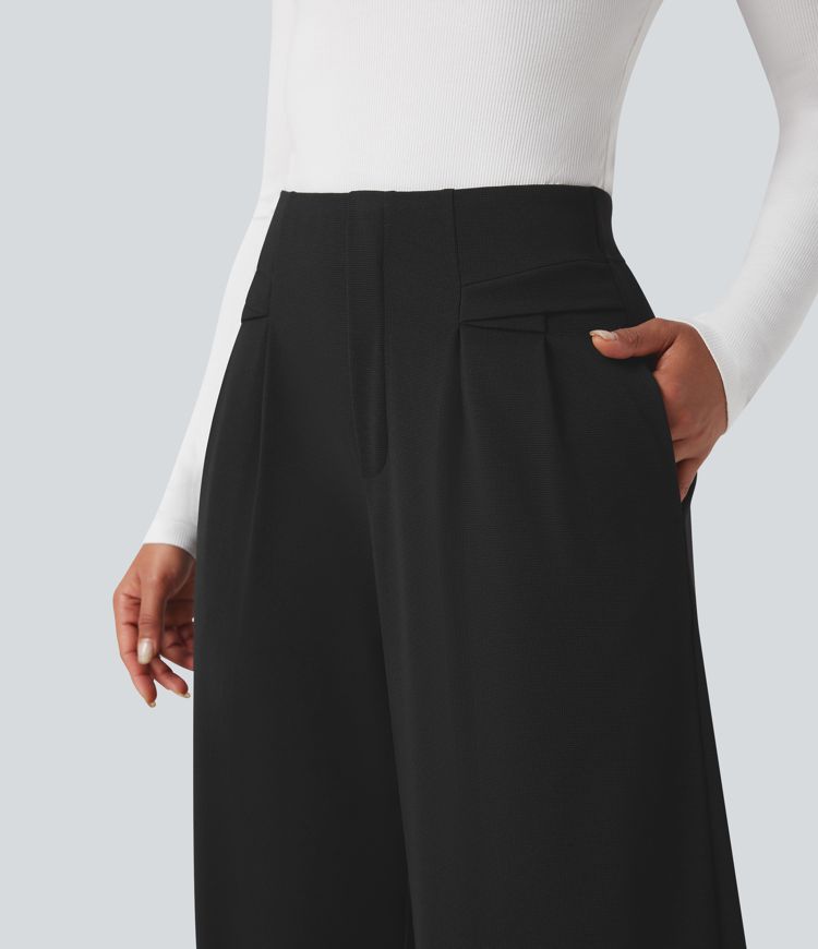 Halara Flex™ High Waisted Waffle Work Baggy Pants with Pockets