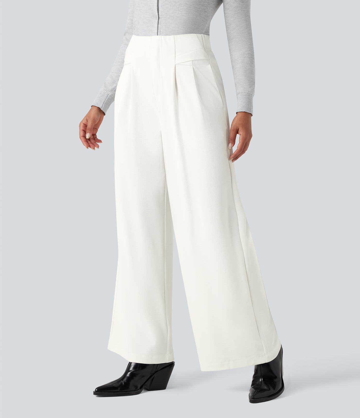 Halara Flex™ High Waisted Waffle Work Baggy Pants with Pockets