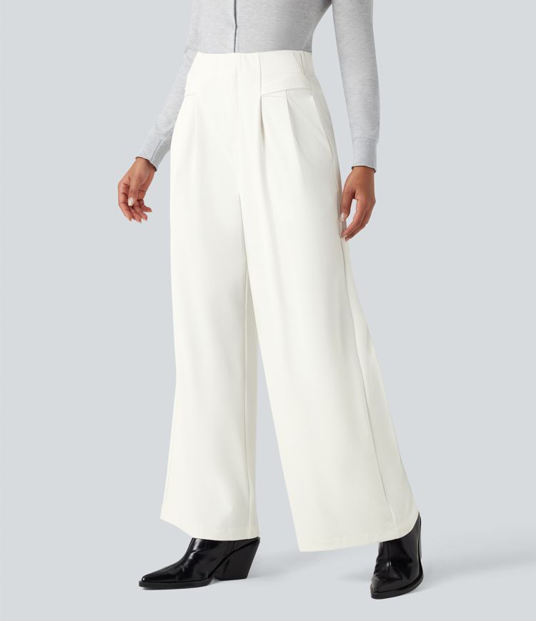 Halara Flex™ High Waisted Waffle Work Baggy Pants with Pockets