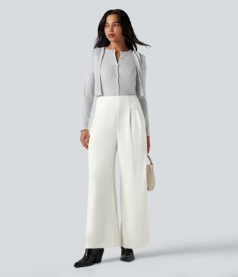 Halara Flex™ High Waisted Waffle Work Baggy Pants with Pockets