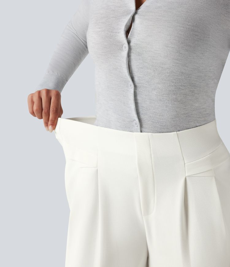 Halara Flex™ High Waisted Waffle Work Baggy Pants with Pockets