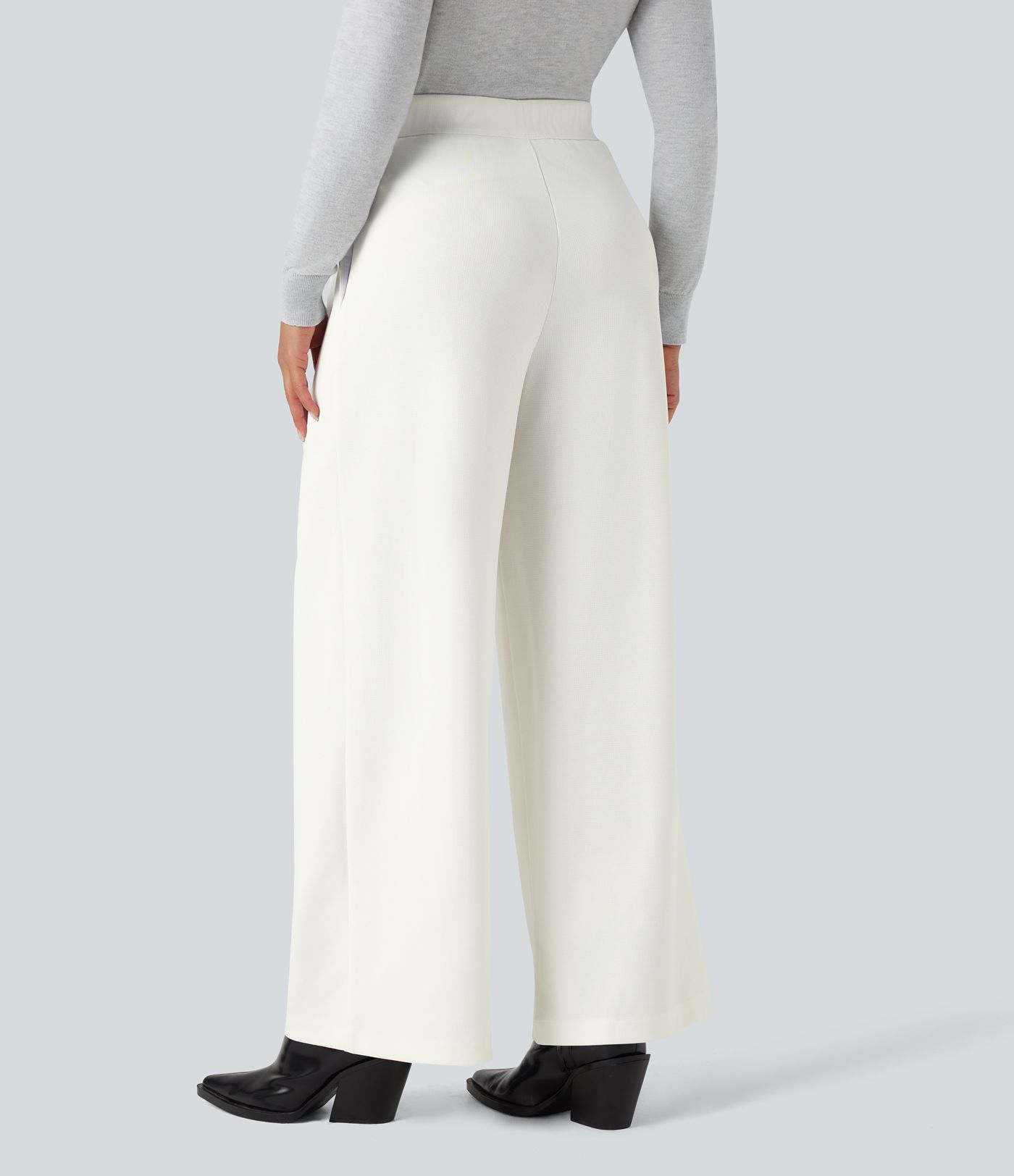 Halara Flex™ High Waisted Waffle Work Baggy Pants with Pockets