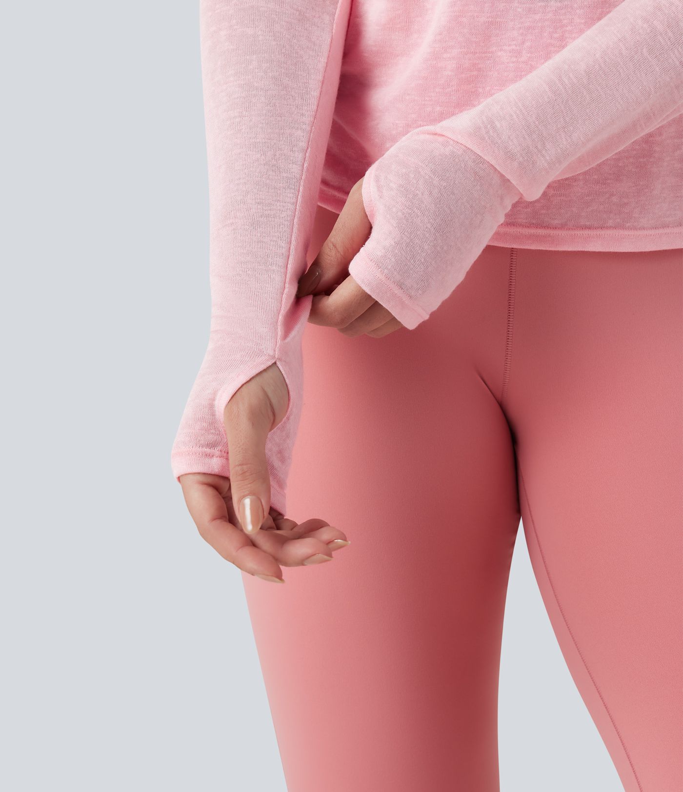 Twisted Backless Long Sleeve Thumb Holes Yoga Sports Top