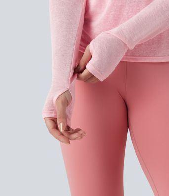 Twisted Backless Long Sleeve Thumb Holes Yoga Sports Top