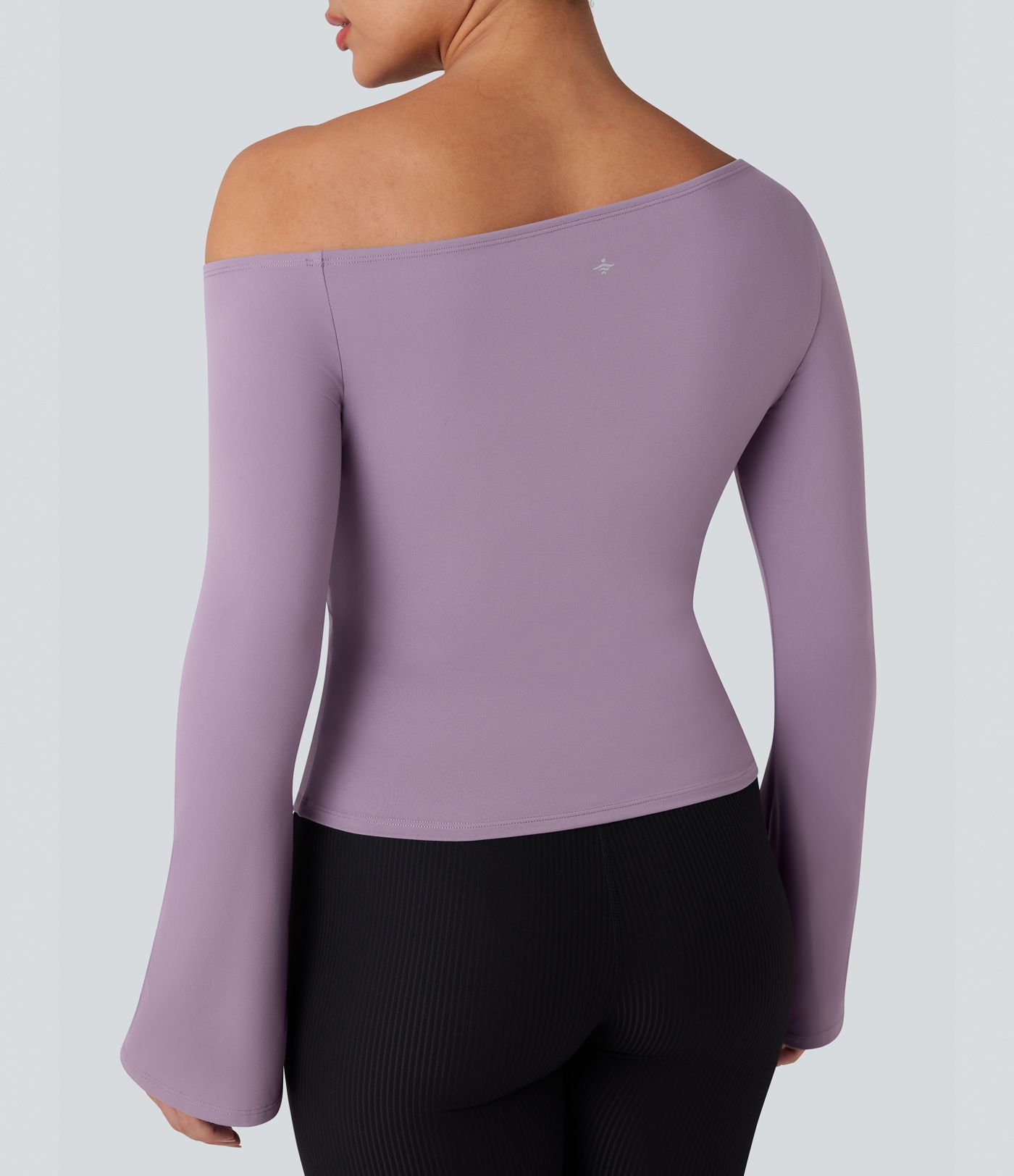 SoftlyZero™ Plush Ein-Schulter-Langarm-Top mit Raffung und asymmetrischem Saum für Yoga/Sport