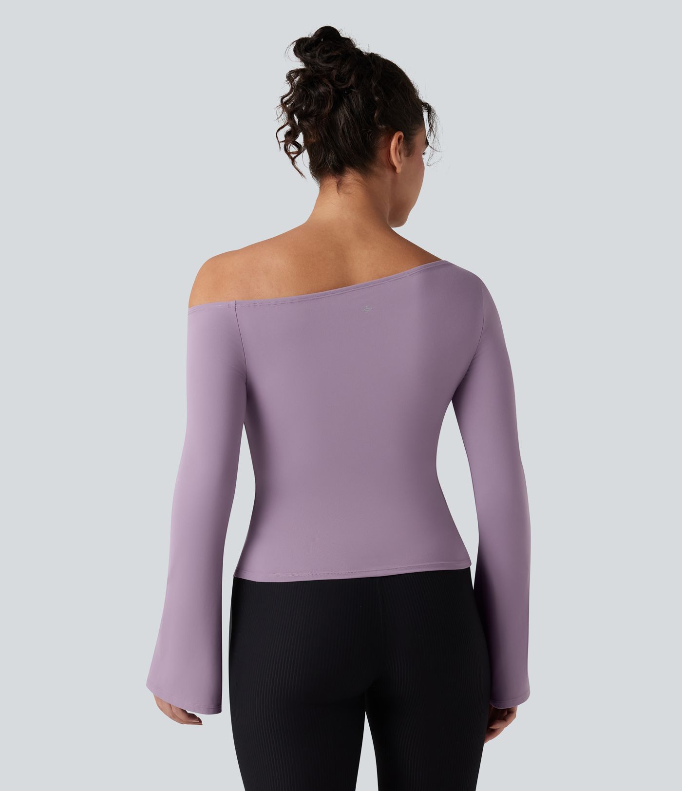 SoftlyZero™ Plush Ein-Schulter-Langarm-Top mit Raffung und asymmetrischem Saum für Yoga/Sport
