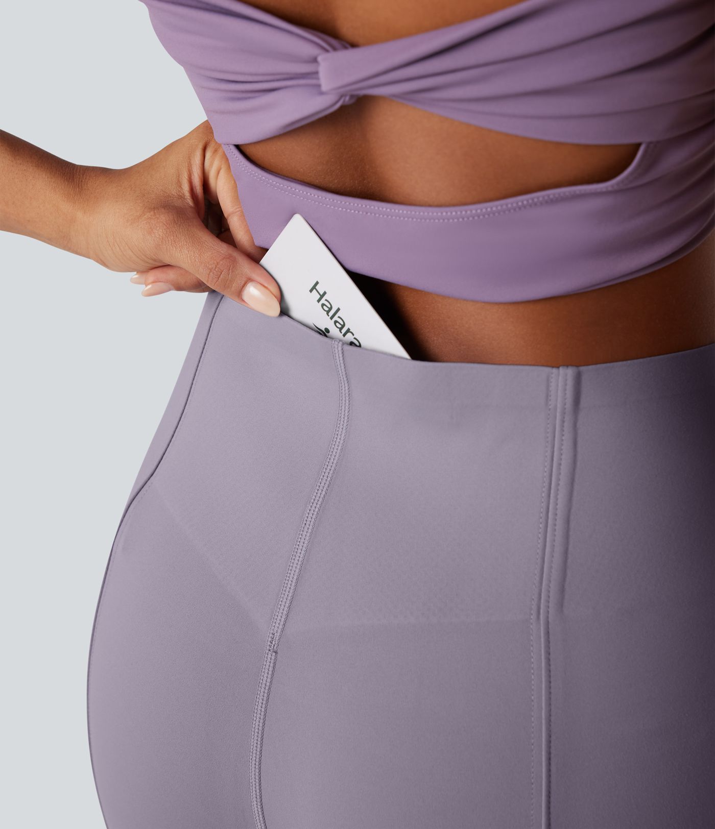 Pantalon bootcut décontracté taille haute à effet ventre plat avec poche