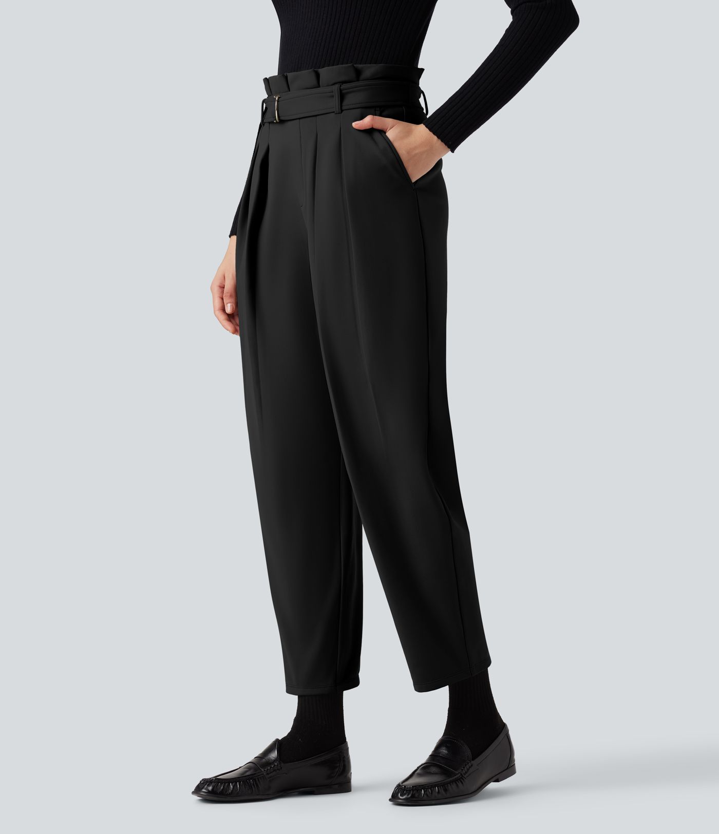 Softlyzero™ Plush - Thermo-Stoffhose mit superhohem Bund, Seitentaschen und Gürtel