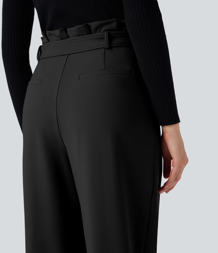 Softlyzero™ Plush - Thermo-Stoffhose mit superhohem Bund, Seitentaschen und Gürtel