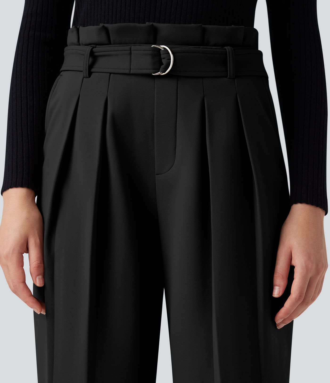 Softlyzero™ Plush - Thermo-Stoffhose mit superhohem Bund, Seitentaschen und Gürtel