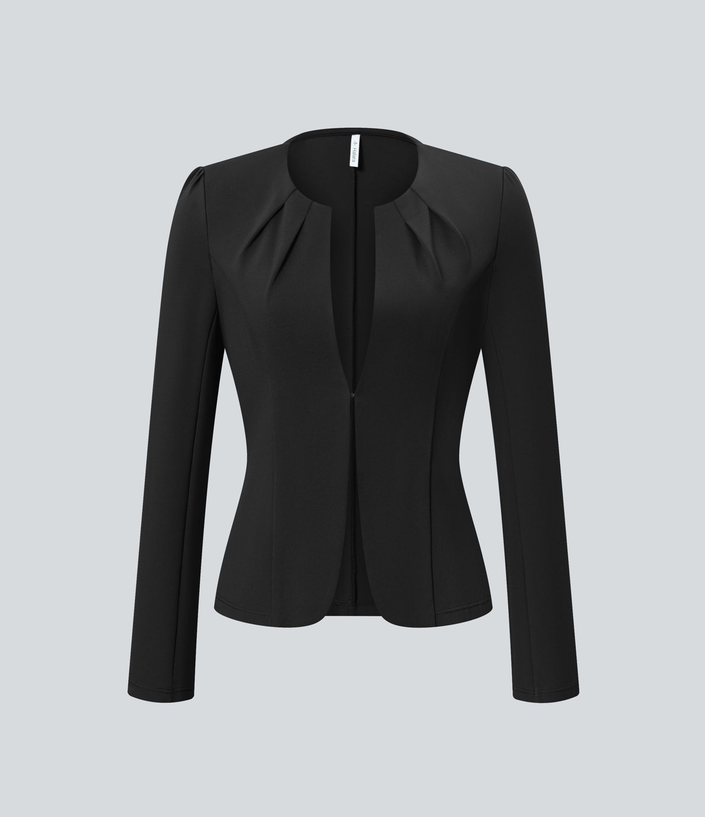 Round Neck Hook and Eye Work Blazer