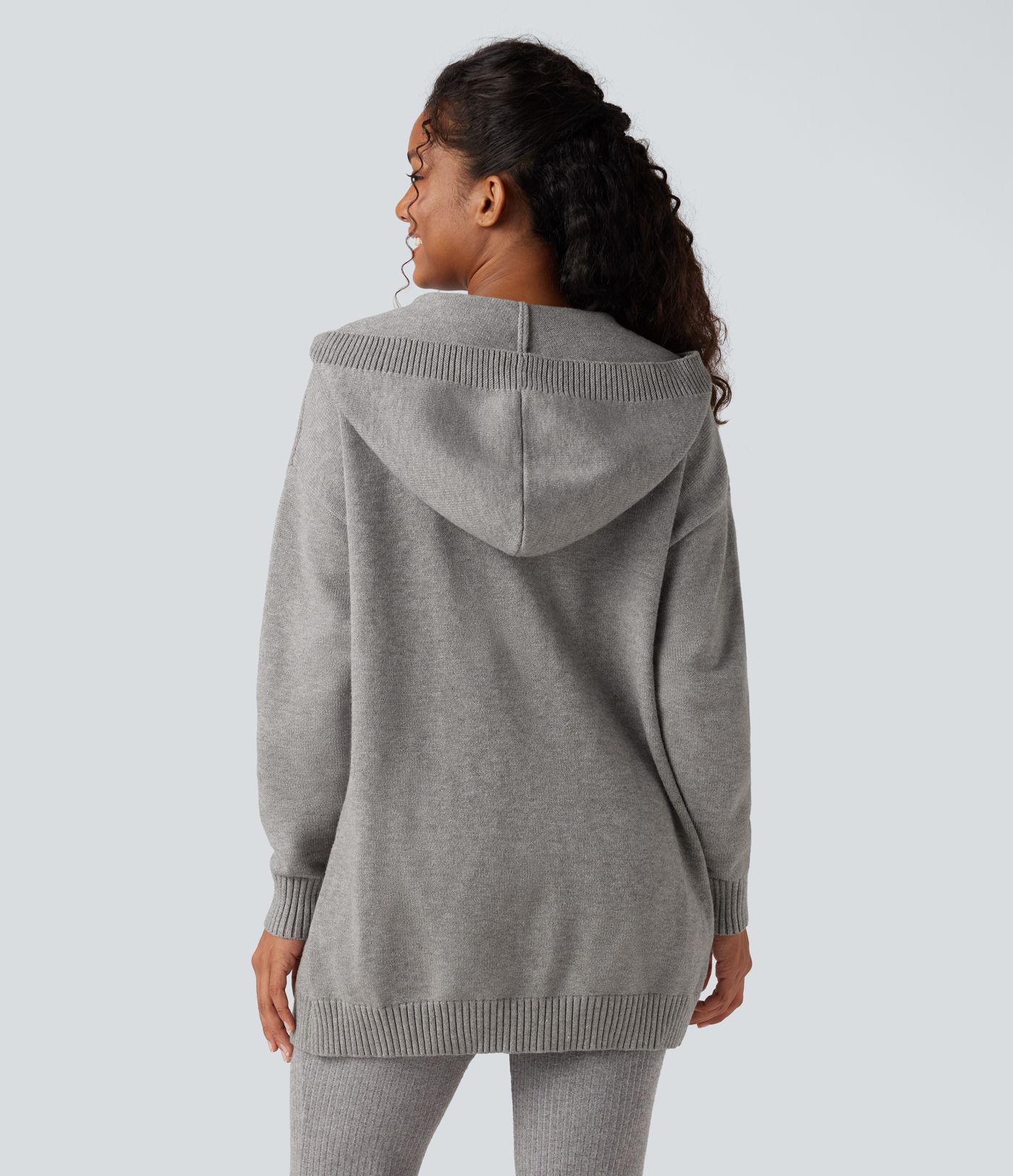 Hooded Button Fly Casual Cardigan with Pockets