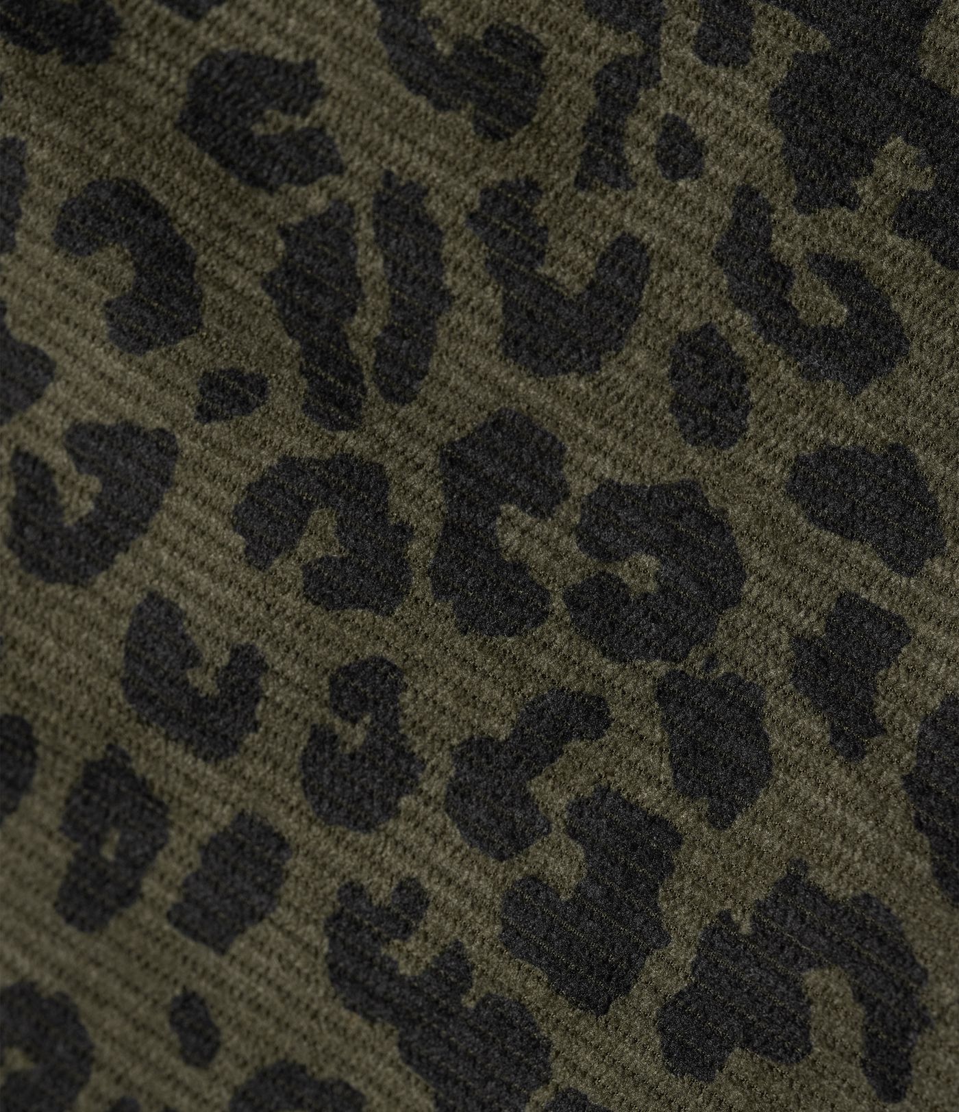 High Waisted Split Hem Midi Leopard Print Corduroy Casual Pencil Skirt