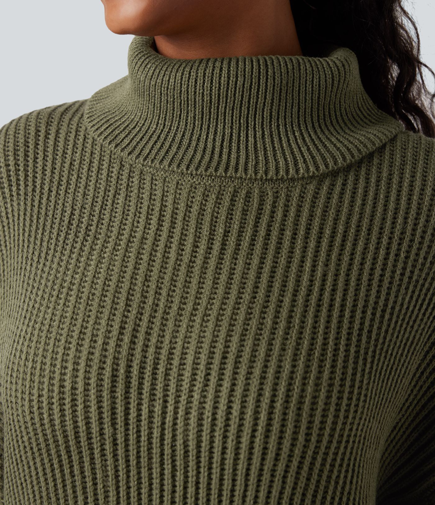 Robe pull courte tailleur col montant manches longues