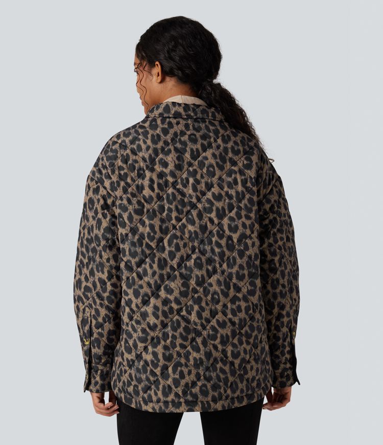 Doudoune réversible déperlante ourlet arrondi manches longues avec poches