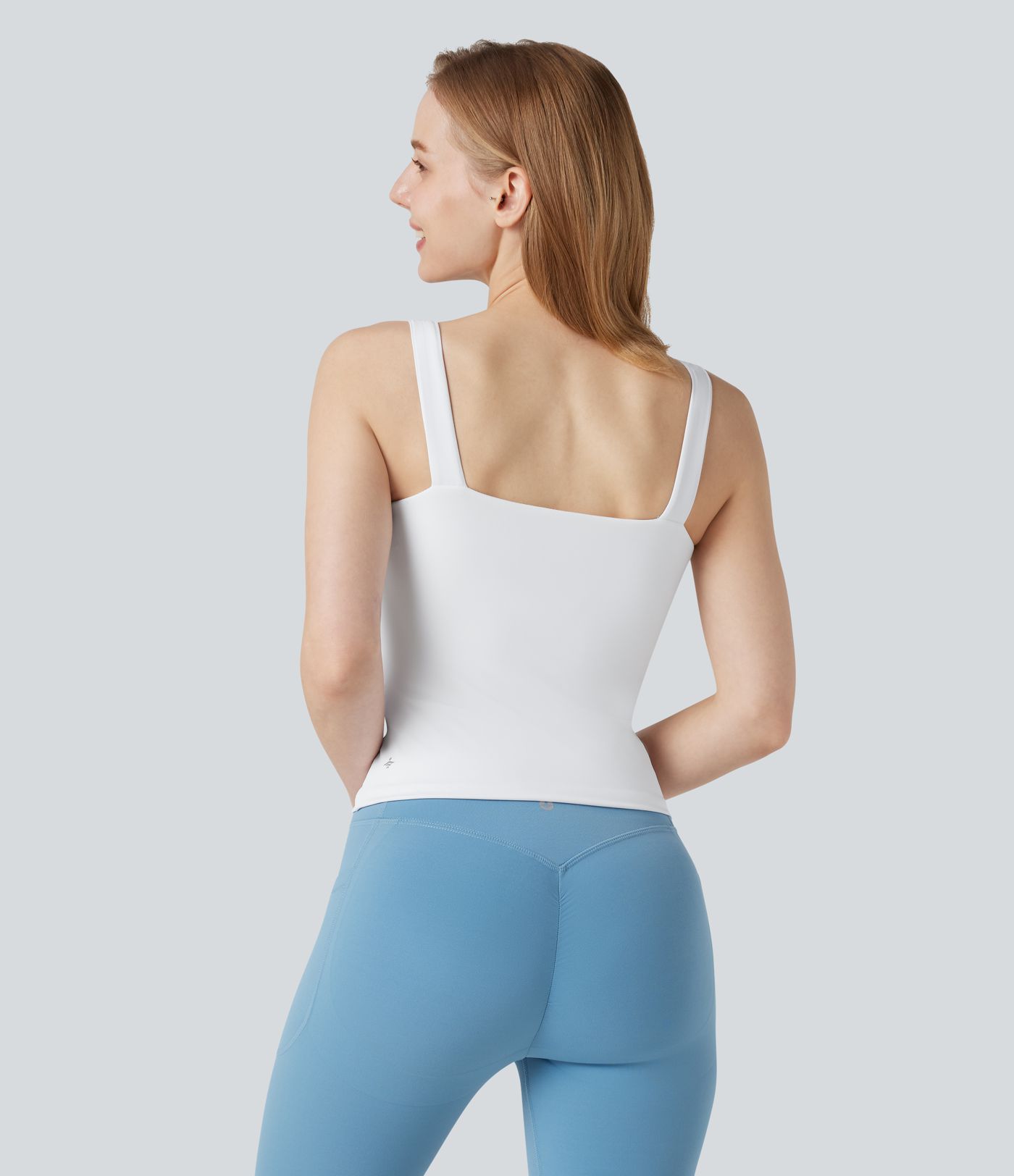 SoftlyZero™ Airy Twisted Cut Out Yoga Tank Top-Longer Length-D-F Cups-UPF50+