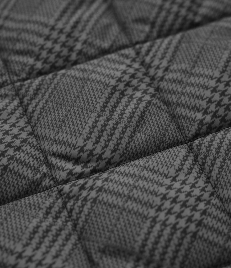 Doudoune réversible déperlante ourlet arrondi manches longues avec poches