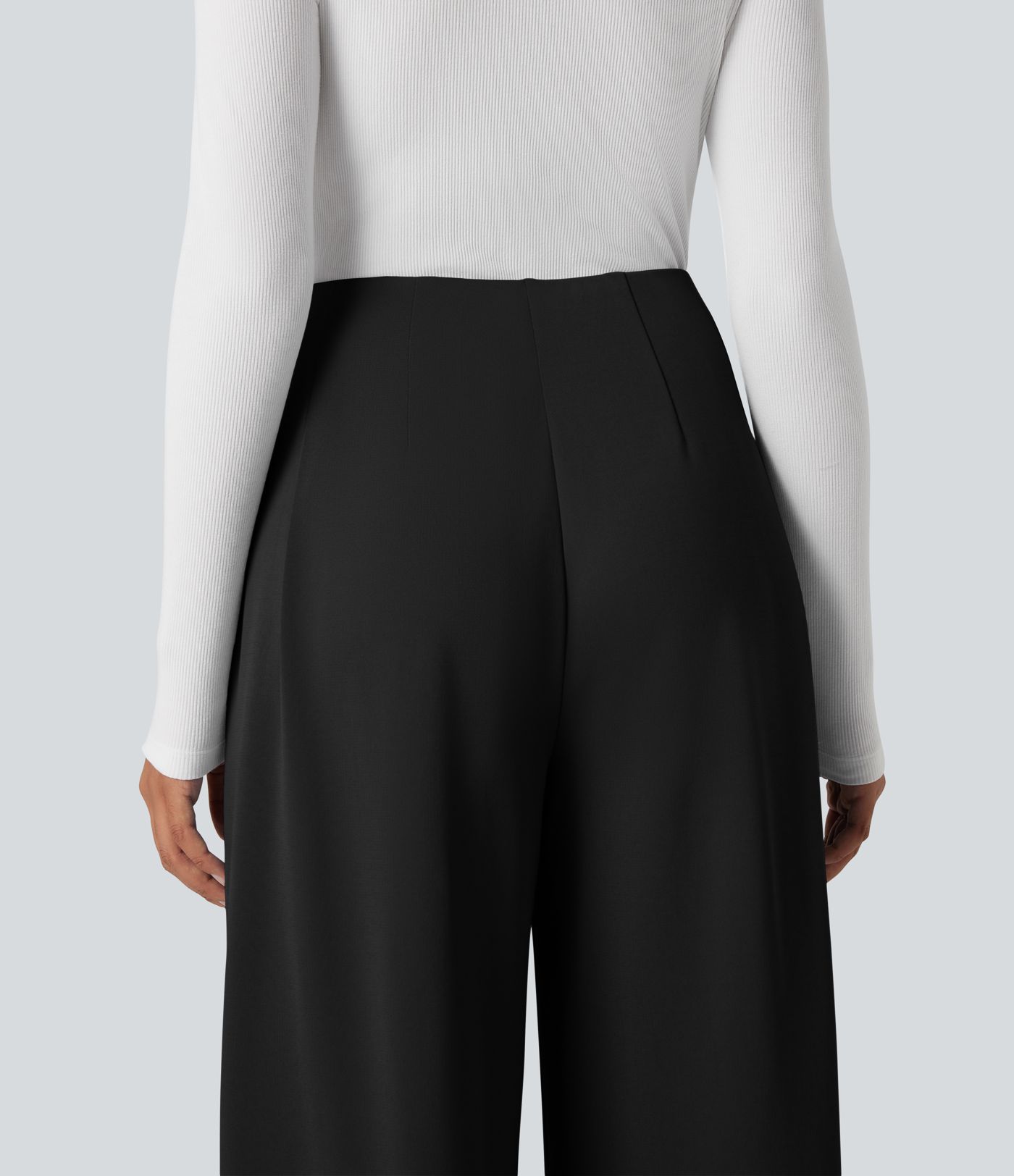 Halara Flex™ High Waisted Wide Leg Crepe Work Pants with Pockets