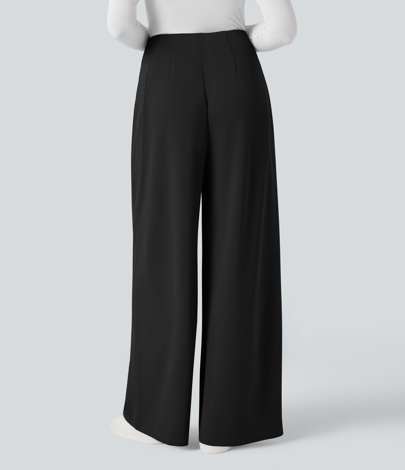 Halara Flex™ High Waisted Wide Leg Crepe Work Pants with Pockets