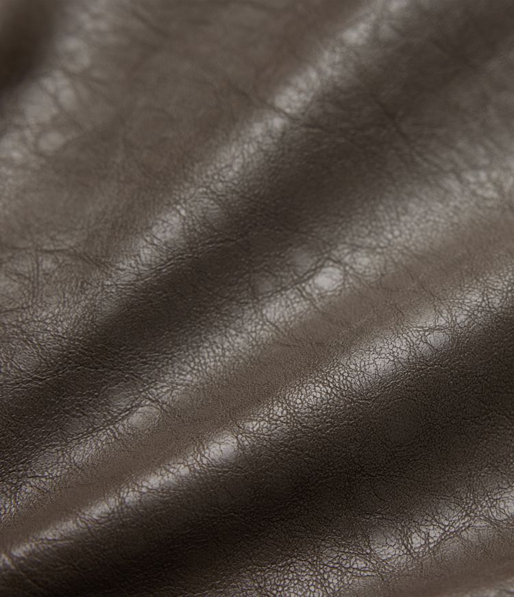 Zipper Long Sleeve Casual Faux Leather Jacket with Pockets