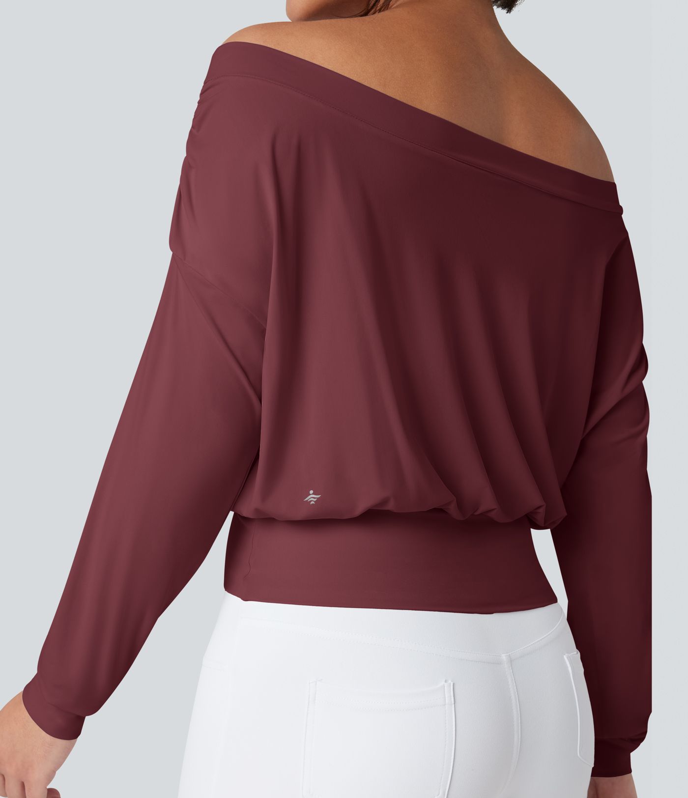 Oversized, schulterfreies Yoga-Sport-Top mit InstantCool - schnelltrocknend