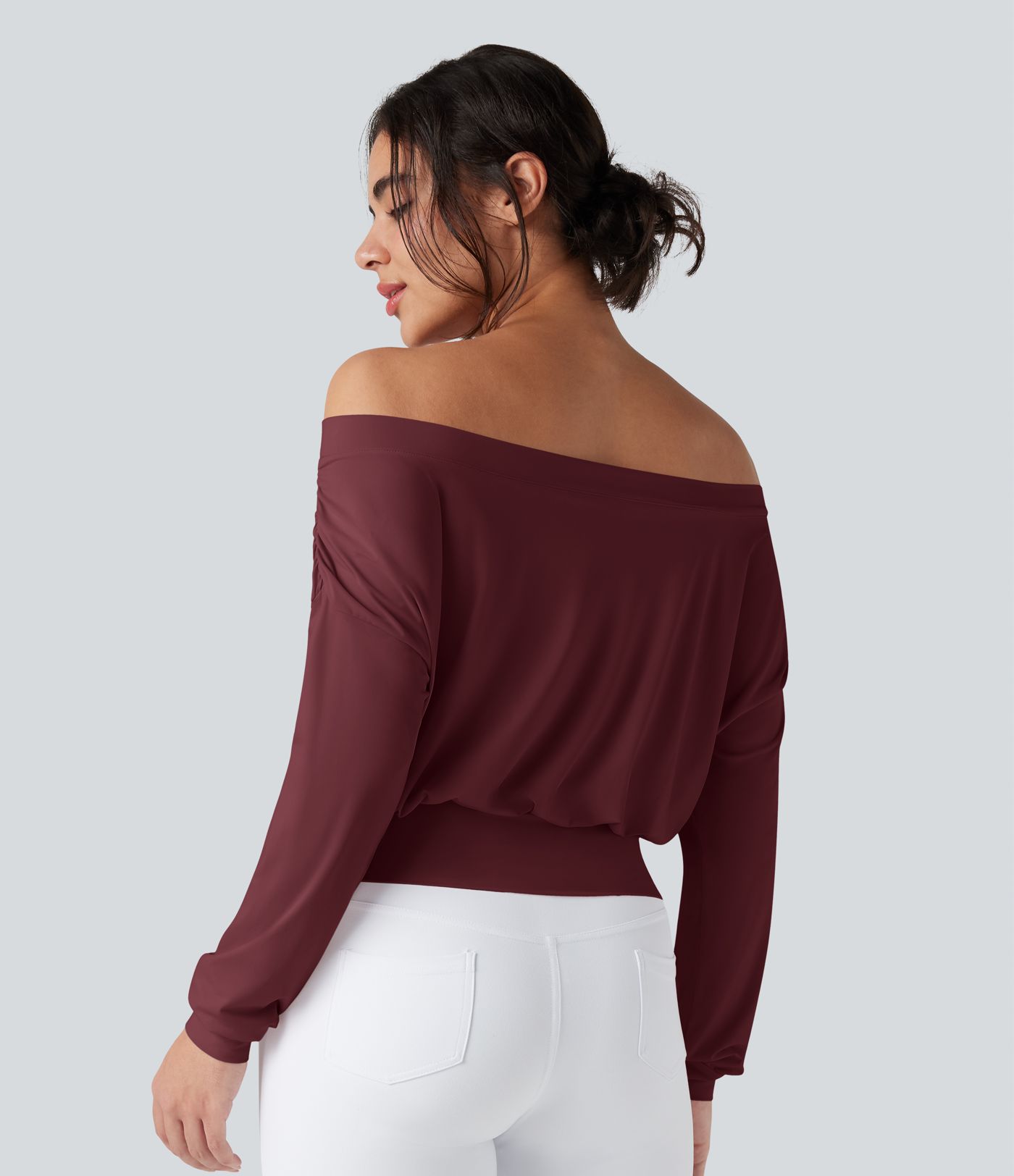 Oversized, schulterfreies Yoga-Sport-Top mit InstantCool - schnelltrocknend