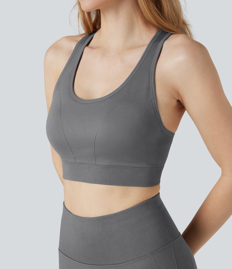 OneForm Seamless Flow Racerback Yoga Sports Bra