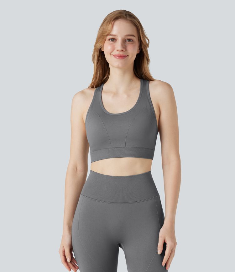 OneForm Seamless Flow Racerback Yoga Sports Bra