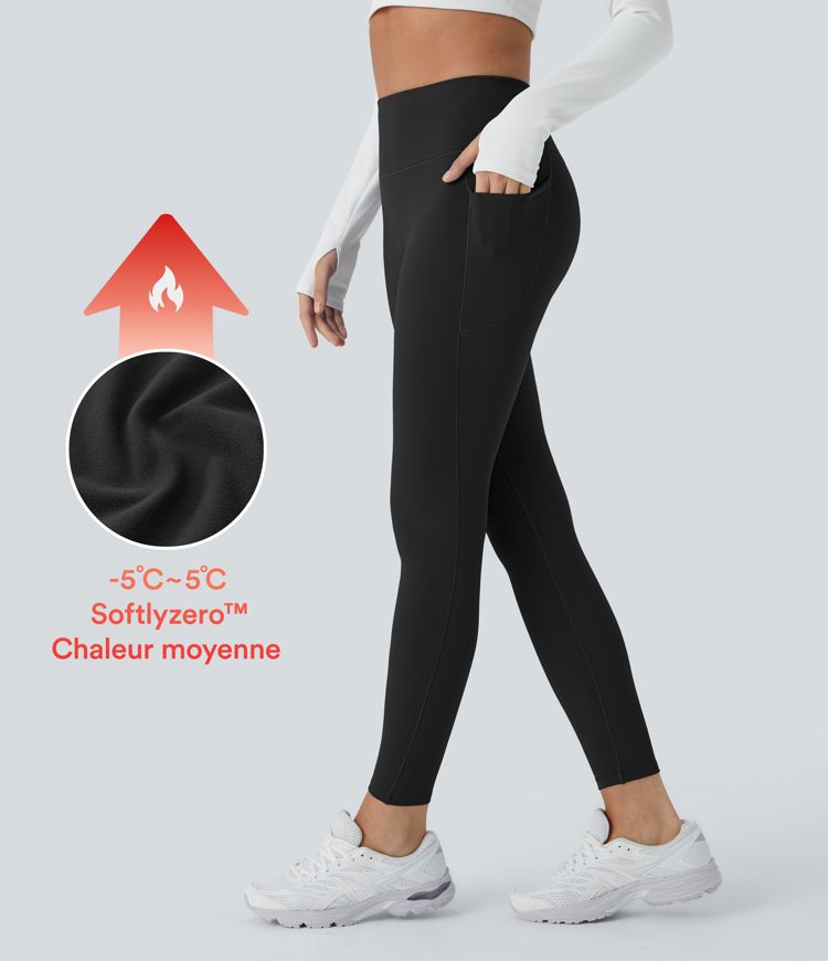 Legging thermique 7/8 Softlyzero™ taille haute coupe ajustée avec poches latérales