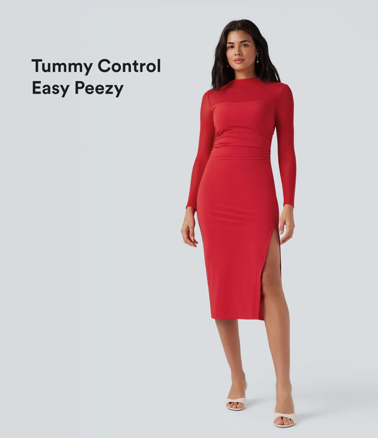 SoftlyZero™ Airy Tummy Control Wedding Midi Dresses-Easy Peezy