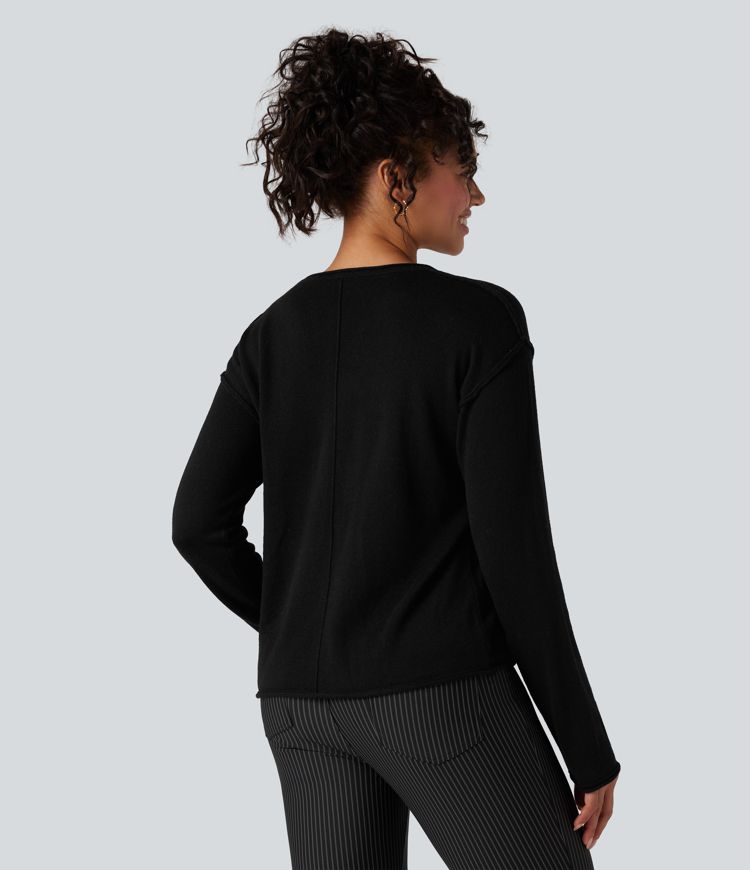 Henley Neck Long Sleeve Work Jumper