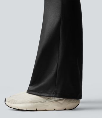 Halara Ultrasculpt™ Faux Leather Shine High Waisted Bootcut Yoga Leggings with Pockets