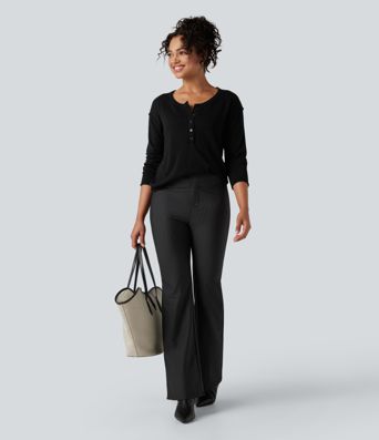 Henley Neck Long Sleeve Work Jumper