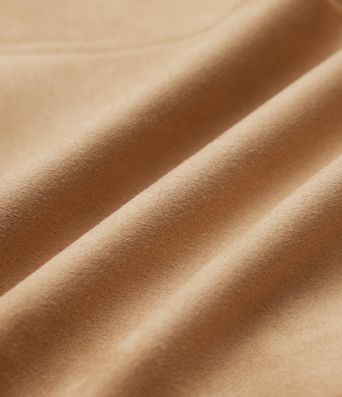 Veste décontractée effet daim à col et manches longues avec poches