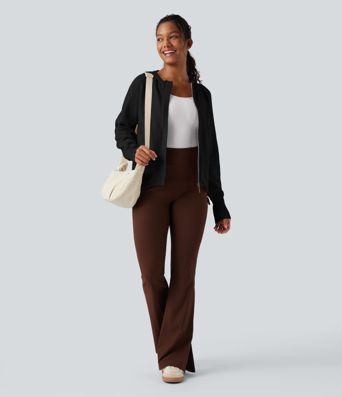 Cárdigan casual con capucha, mangas largas y cordón Cárdigan casual con capucha, mangas largas y cordón