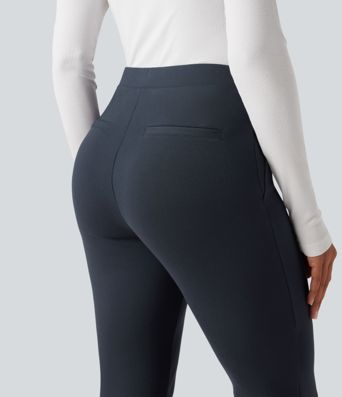 Halara Flex™ Wear-Resistant Mid Rise Ponte Roma Work Bootcut Pants